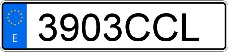El número de registro 3903CCL tiene VOLKSWAGEN PASSAT