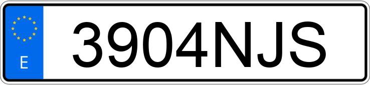 Numer rejestracyjny 3904NJS posiada VOLVO FH