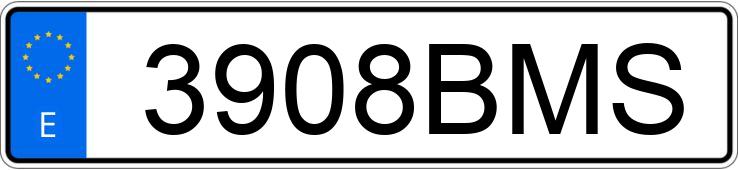 Numer rejestracyjny 3908BMS posiada SKODA FABIA