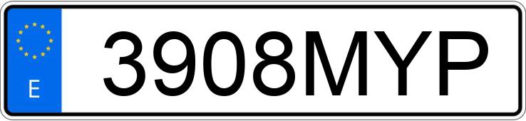 Numer rejestracyjny 3908MYP posiada YAMAHA MT 07