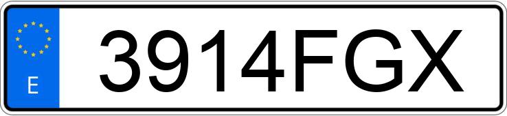 Numer rejestracyjny 3914FGX posiada NISSAN 350 Z