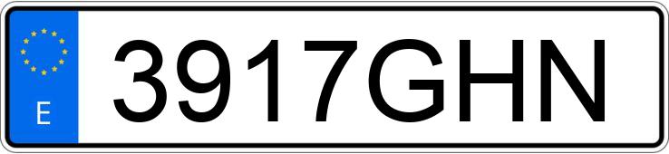 Numer rejestracyjny 3917GHN posiada VOLKSWAGEN GOLF