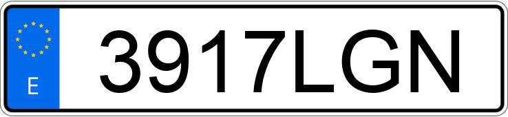 Numer rejestracyjny 3917LGN posiada MERCEDES SPRINTER