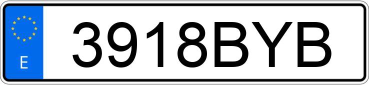 Numer rejestracyjny 3918BYB posiada PEUGEOT PARTNER