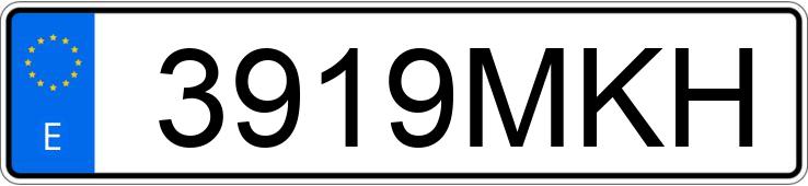 Numer rejestracyjny 3919MKH posiada VOLKSWAGEN GOLF