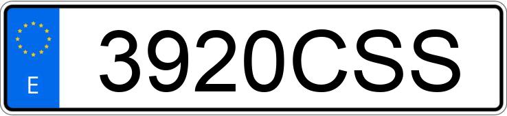 Numer rejestracyjny 3920CSS posiada RENAULT SCENIC