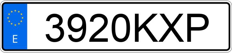 Numer rejestracyjny 3920KXP posiada DS DS7 CROSSBACK