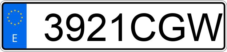 Numer rejestracyjny 3921CGW posiada YAMAHA YZF R6