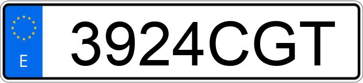 Numer rejestracyjny 3924CGT posiada VOLKSWAGEN PASSAT