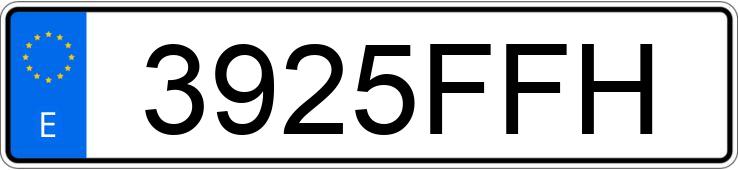 Numer rejestracyjny 3925FFH posiada CITROEN C2