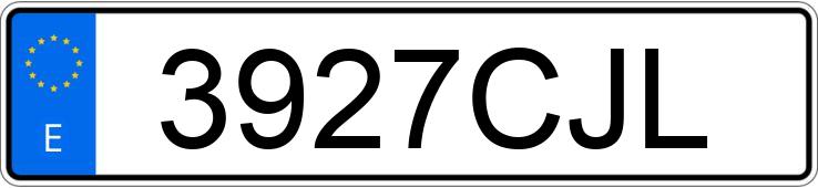 Numer rejestracyjny 3927CJL posiada PEUGEOT EXPERT