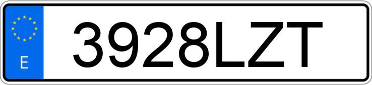 Numer rejestracyjny 3928LZT posiada LANCIA VOYAGER