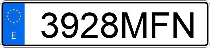 Numer rejestracyjny 3928MFN posiada MAN TGX