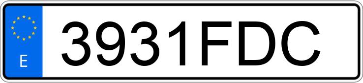 Numer rejestracyjny 3931FDC posiada PEUGEOT PARTNER Numer rejestracyjny 3931FDC posiada PEUGEOT PARTNER