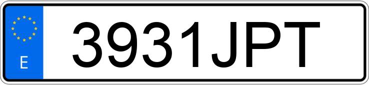 Numer rejestracyjny 3931JPT posiada PEUGEOT PARTNER