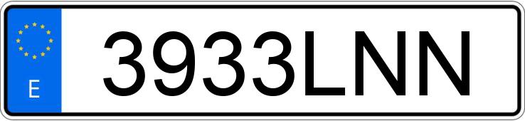 Numer rejestracyjny 3933LNN posiada RENAULT MEGANE