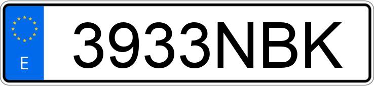 Numer rejestracyjny 3933NBK posiada TOYOTA GR SUPRA