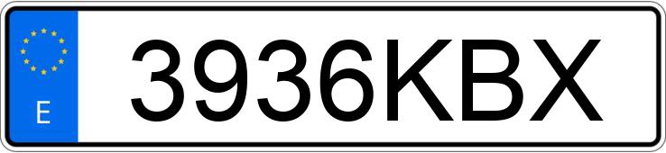 Numer rejestracyjny 3936KBX posiada CITROEN C-ELYSEE
