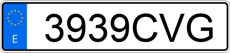 Numer rejestracyjny 3939CVG posiada VOLKSWAGEN GOLF