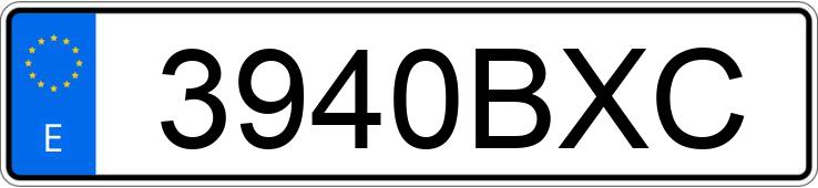 Numer rejestracyjny 3940BXC posiada VOLKSWAGEN PASSAT