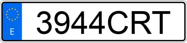 Numer rejestracyjny 3944CRT posiada VOLKSWAGEN GOLF