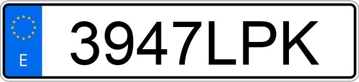 Numer rejestracyjny 3947LPK posiada CITROEN C4 PICASSO 5PZ