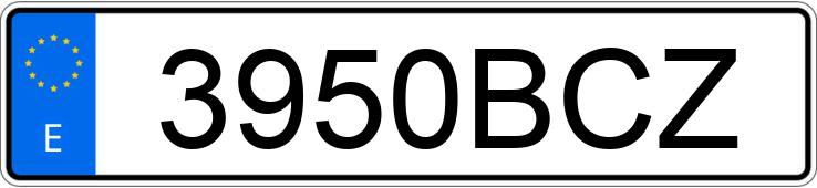 Registreringsnummeret 3950BCZ har RENAULT MASTER