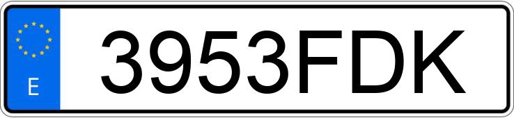 Numer rejestracyjny 3953FDK posiada PEUGEOT 307