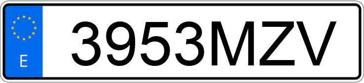Numer rejestracyjny 3953MZV posiada VOLKSWAGEN GOLF