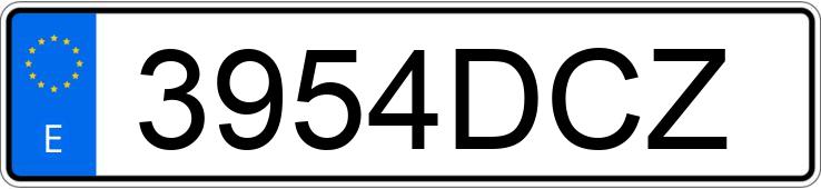 Numer rejestracyjny 3954DCZ posiada FORD FOCUS C-MAX