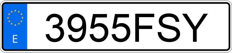 Le numéro d’enregistrement 3955FSY a MERCEDES E (211)