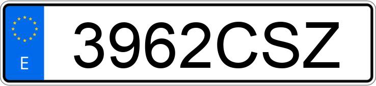 Numer rejestracyjny 3962CSZ posiada CITROEN XSARA