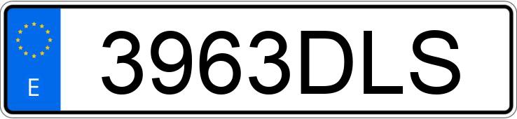 Le numéro d’enregistrement 3963DLS a PEUGEOT 206