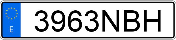 Numer rejestracyjny 3963NBH posiada FIAT 600