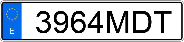 Numer rejestracyjny 3964MDT posiada DAF XG