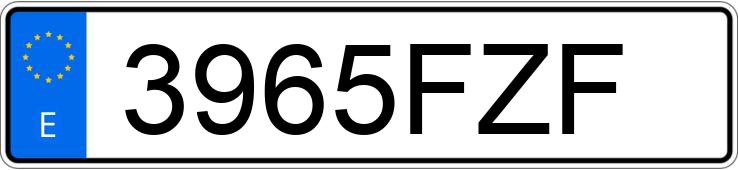 Numer rejestracyjny 3965FZF posiada AUDI 100