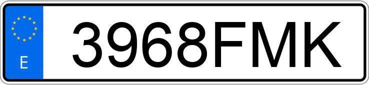 Numer rejestracyjny 3968FMK posiada RENAULT MEGANE