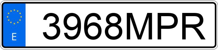 Numer rejestracyjny 3968MPR posiada SEAT IBIZA