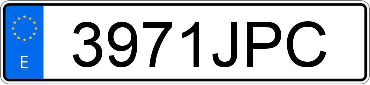 Die Registrierungsnummer 3971JPC hat MAZDA MAZDA3