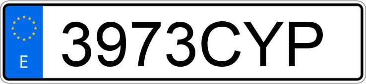 Numer rejestracyjny 3973CYP posiada FERRARI 360