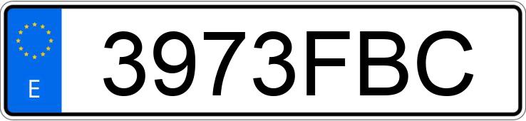 Numer rejestracyjny 3973FBC posiada VOLKSWAGEN PASSAT