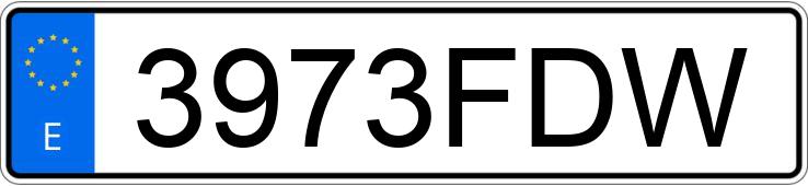 Numer rejestracyjny 3973FDW posiada PORSCHE BOXSTER