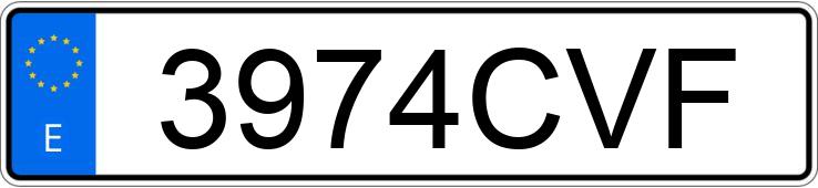 Numer rejestracyjny 3974CVF posiada PEUGEOT 307