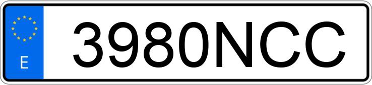 Numer rejestracyjny 3980NCC posiada MERCEDES AMG GT (190)