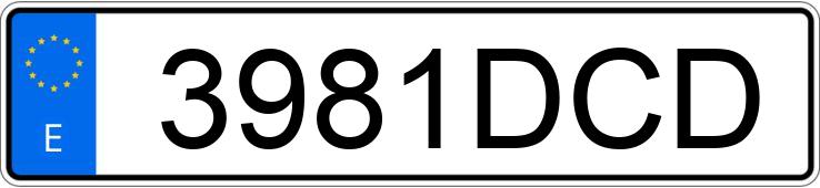 Numer rejestracyjny 3981DCD posiada VOLKSWAGEN PASSAT