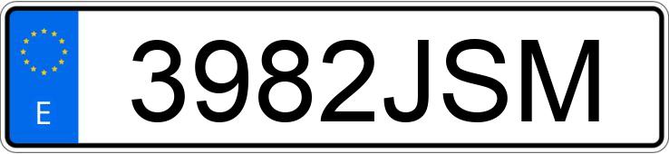 Numer rejestracyjny 3982JSM posiada MITSUBISHI OUTLANDER