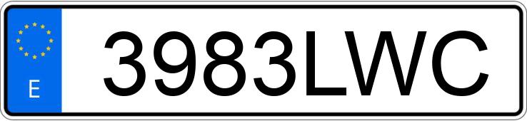 Numer rejestracyjny 3983LWC posiada HYUNDAI IONIQ