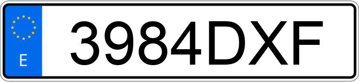 Numer rejestracyjny 3984DXF posiada PEUGEOT BOXER