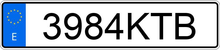 Numer rejestracyjny 3984KTB posiada MERCEDES E (212-207)