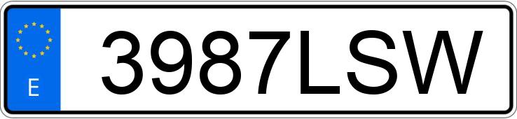 Numer rejestracyjny 3987LSW posiada BMW SERIE 3 F30 320DA